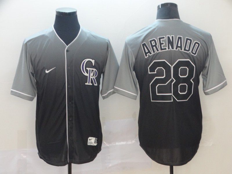 Men Colorado Rockies #28 Arenado Grey Nike Fade MLB Jersey->women mlb jersey->Women Jersey